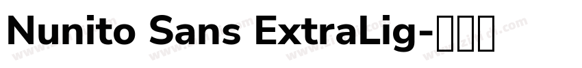 Nunito Sans ExtraLig字体转换